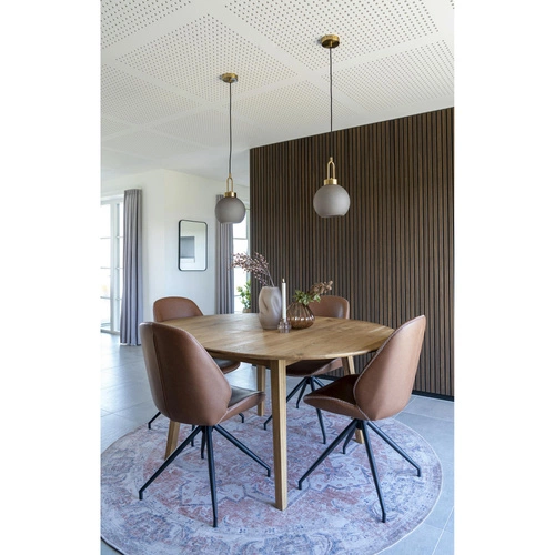 Krzesło do jadalni Monte Carlo obrotowe tapicerowane ekoskóra brązowe nowoczesne Intesi