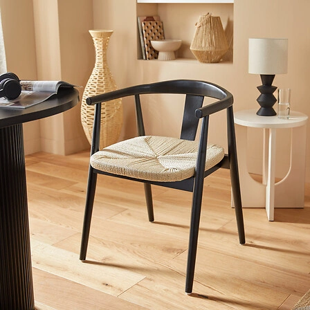 Krzesło drewniane Yamato Atmosphera do jadalni i kuchni skandynawskie z podłokietnikami