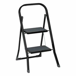 Drabinka składana 2-stopniowa metalowa czarna
