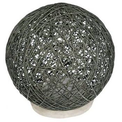 Lampa LED śr. 18,5 cm szara podstawa ciepłe białe światło