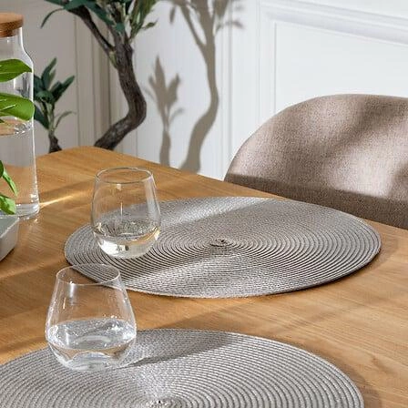 Okrągła szara podkładka pod talerz 38 cm polipropylenowa do kuchni 5five