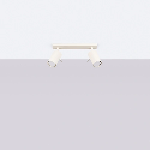 Plafon sufitowy RING 2 beżowy nowoczesny stalowy do salonu i sypialni ruchomy SOLLUX