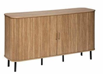 Komoda Colva 140 cm naturalna na wysokich nóżkach do salonu nowoczesna pojemna Atmosphera