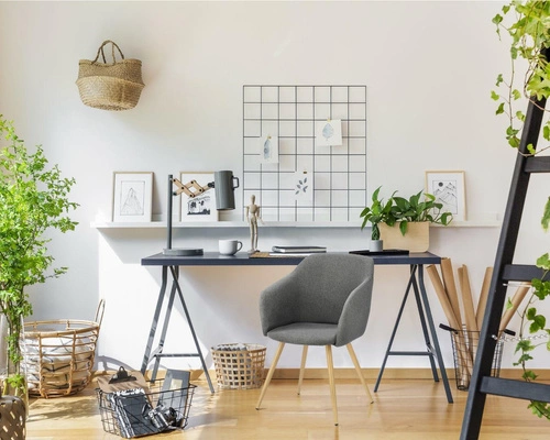 Krzesło tapicerowane Molto szare z podłokietnikami do jadalni skandynawskie Intesi