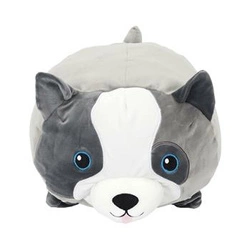 Doggo poduszka dekoracyjna dla dziecka z welwetu do pokoju dziecięcego szara 30x30