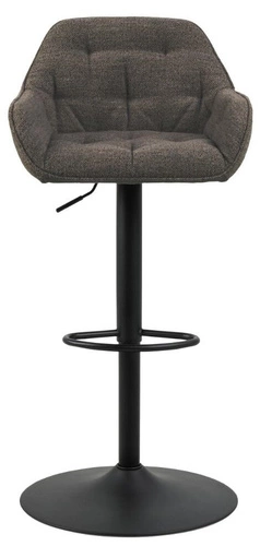 Hoker Brooke brązowy tapicerowany z oparciem obrotowy regulowany do kuchni i wyspy Actona