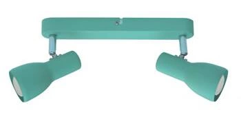Lampa sufitowa Picardo miętowa regulowana metalowa do salonu kuchni i sypialni 2-punktowa