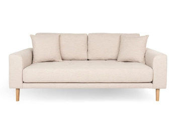 Sofa Lido 2,5 piaskowa/ nogi naturalne