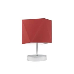 Lampka nocna do sypialni PASADENA nowoczesna czerwona z abażurem metalowa LYSNE 30 cm