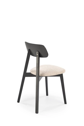 Krzesło do jadalni Elana beżowe tapicerowane drewniane retro Intesi klasyczne do salonu