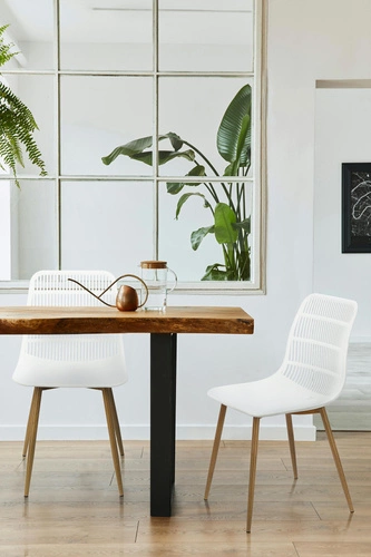 Zestaw 4 krzeseł Klaus białe