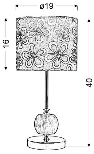 Lampa stołowa Cort 1x60W E27 czarny
