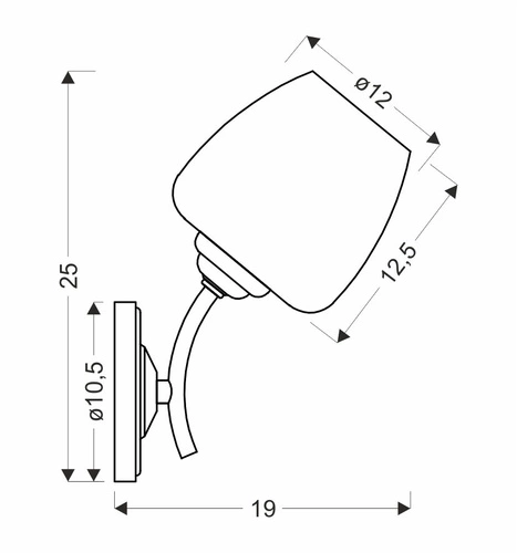 Kinkiet ścienny Zina szklany biały klosz patynowy nowoczesny do sypialni i salonu Candellux