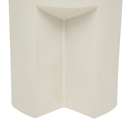 Stolik kawowy Kriz okrągły biały ceramiczny nowoczesny do salonu i sypialni Atmosphera