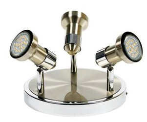 Lampa sufitowa Arkon plafon 3x50W GU10 sat nikiel+chrom bez żarówek