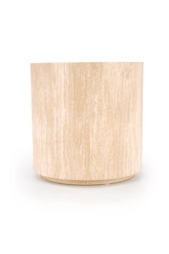 Stolik kawowy Travertino okrągły mały 45 cm nowoczesny do salonu w kolorze trawertyn Intesi