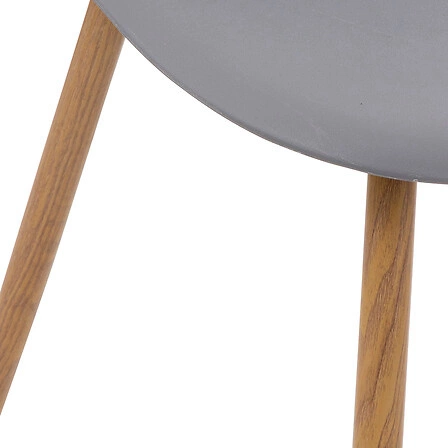 Krzesło do jadalni Taho szare Atmosphera z tworzywa i metalu, sztaplowane, łatwe czyszczenie