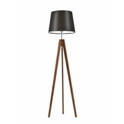Lampa podłogowa ARUBA abażur brązowy stelaż mahoniowy
