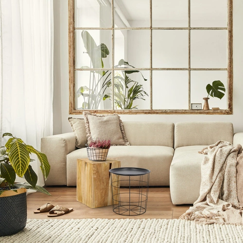 Stolik kawowy Cocotte okrągły metalowy czarny z funkcją przechowywania do salonu industrialny Intesi