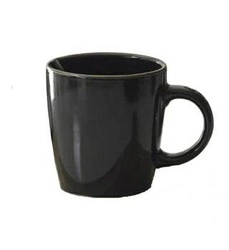 Kubek ceramiczny Lisere Dore Intesi 400 ml czarny nowoczesny do kawy lub herbaty