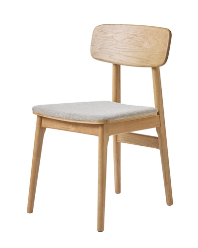 Voli krzesło drewniane tapicerowane do jadalni i kuchni skandynawskie piaskowe