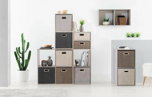 Regał z 2 półkami Kali naturalny