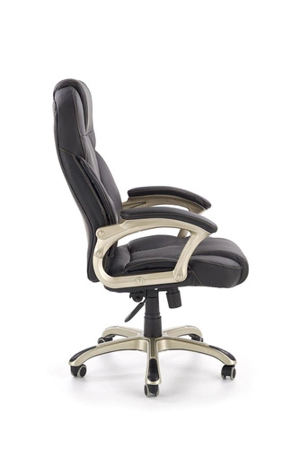 Fotel biurowy ergonomiczny Mondes czarny skórzany obrotowy z regulacją do biura Intesi