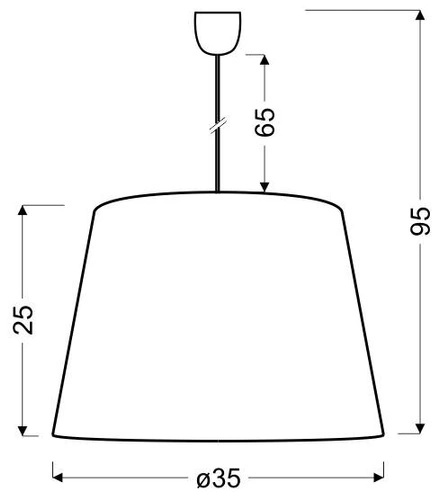 Lampa wisząca Sweet 35 1x60W E27 różowy