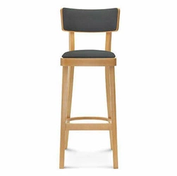 Hoker drewniany z oparciem Solid FAMEG personalizowany, tapicerowany do kuchni i jadalni
