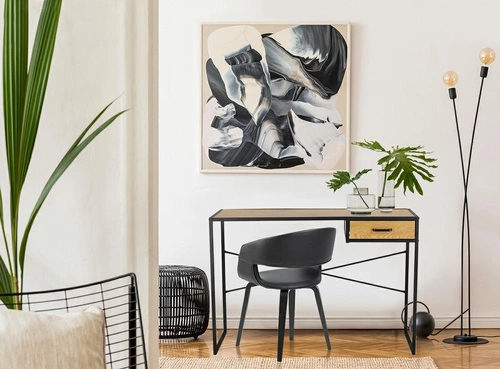 Biurko Seaford Dąb z szufladą naturalny/czarny