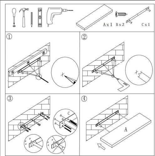 Nowoczesna półka ścienna wisząca 80 cm szara dąb na książki i dekoracje 5five simply smart