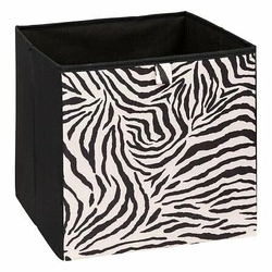 Pudełko do regału Poly zebra 31x31 materiałowe dekoracyjne czarno-białe 5five