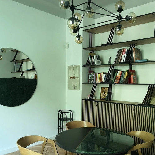 Lampa wisząca ASTRIFERO-21 nowoczesna czarno-bursztynowa 165 cm do salonu lub jadalni