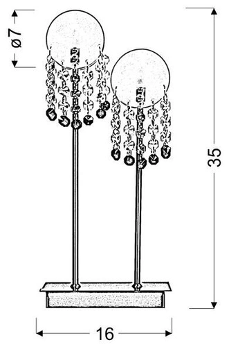 Lampa stołowa Luxor lampka 2*20W G4 nikiel mat
