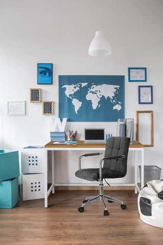 Fotel biurowy ergonomiczny Cosmo Arm czarny velvet nowoczesny z podłokietnikami obrotowy