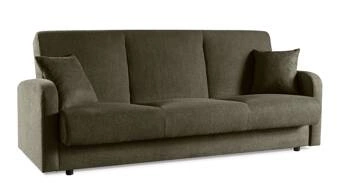 Sofa rozkładana z funkcją spania Corsica zielona 3 osobowa z pojemnikiem do salonu