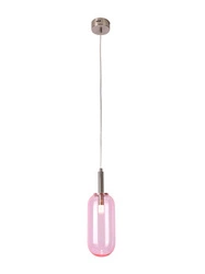 Lampa wisząca LED Fiuggi różowa szklana do salonu i sypialni nowoczesna Ledea