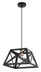 Lampa wisząca Origami czarna nowoczesna metalowa do salonu i kuchni regulowana 32 cm