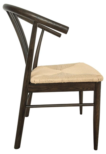 Krzesło drewniane York Actona do jadalni i kuchni boho z podłokietnikami, dąb naturalny