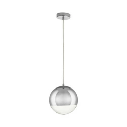 Lampa wisząca kula szklana chromowana FLASH S Step into Design do salonu i nad wyspę