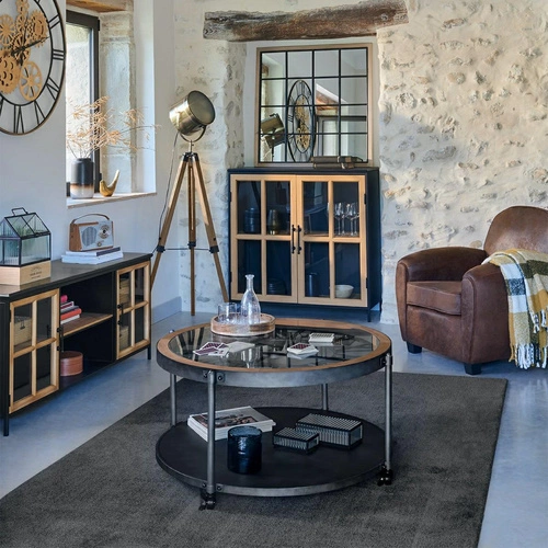 Lampa podłogowa Ebor 152 cm brązowa