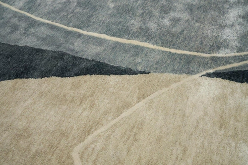 Dywan nowoczesny Glacier Blue 200x300 do salonu i sypialni, ręcznie tkany, wiskoza, beżowo-niebieski