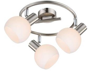 Lampa sufitowa Mauro spirala 3x4W E14 LED rgb satyna nikiel z pilotem