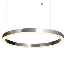 Lampa wisząca LED Circle 100 cm nowoczesna nikiel do salonu i nad wyspę Step into Design