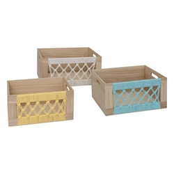 Zestaw 3 skrzynek Australie drewniane