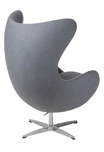 Fotel uszak Jajo szary kaszmir obrotowy bujany do salonu nowoczesny glamour D2.DESIGN