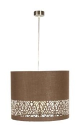 Lampa wisząca Arabesca 33x33x24 1x60W E27 brąz (abażur 77-19274 z zawiesiem 85-10608)