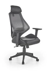 Fotel biurowy ergonomiczny obrotowy Sela czarny Intesi z regulacją do biura i gabinetu