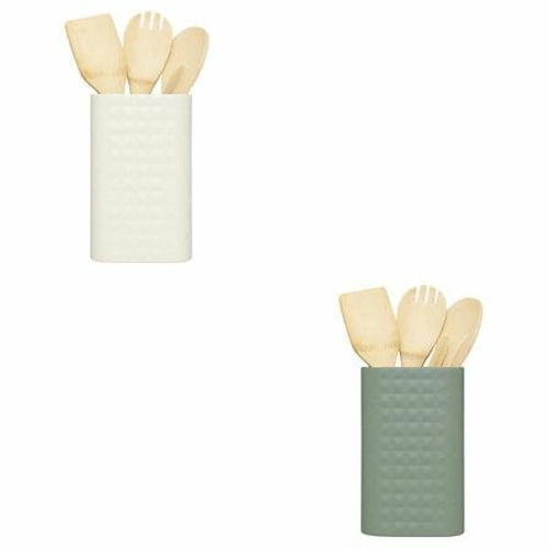 Zestaw akcesorii kuchennych z pojemnikiem zielony