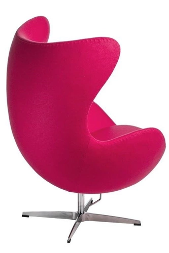 Fotel uszak Jajo D2.DESIGN do salonu i biura różowy kaszmir nowoczesny obrotowy bujany